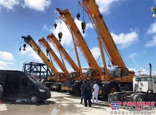 5台来自中国品牌的越野轮胎起重机助力世界最大的船舶维修港!